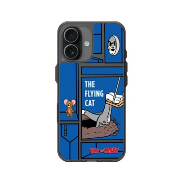 iPhone 17 Clear (相機按鈕) 酷墨灰 - 湯姆貓與傑利鼠 Tom and Jerry - The Flying Cat