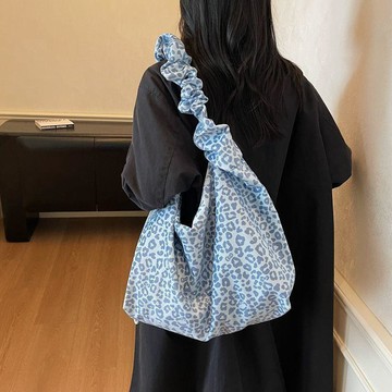 單肩包 韓版帆布包 單肩帆布包 托特帆布袋 側背包 通勤 2026豹紋大容量休閒斜挎包單肩百搭托特包大包包簡約