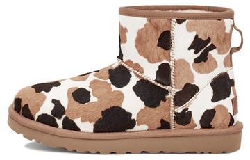 UGG CLASSIC MINI BOOT COW PRINT WOMEN