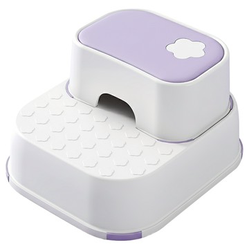 階梯椅墊腳凳 浴室凳 兒童階梯椅  紫色 + 白色