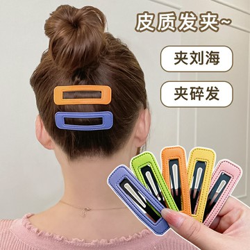 糖果發夾女網紅發卡碎發皮質卡子bb夾后腦勺劉海前額側邊夾子頭飾