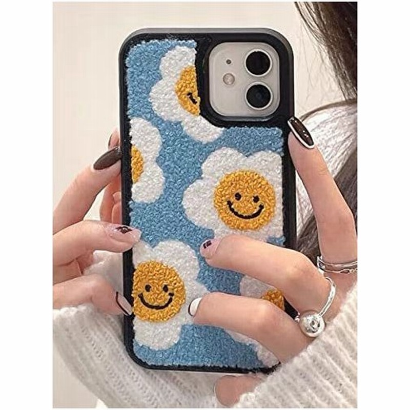 Saymi Iphoneケース 韓国 にこちゃん 花 もこもこ ふわふわ スマイル スマイリー フラワー 可愛い Iphoneカバー 携帯ケース 携帯 通販 Lineポイント最大get Lineショッピング