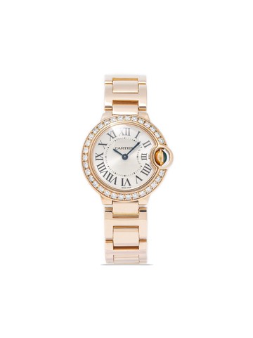 Cartier - pre-owned Ballon Bleu 28mm - women - 18kt Rose Gold - One Size - Silver