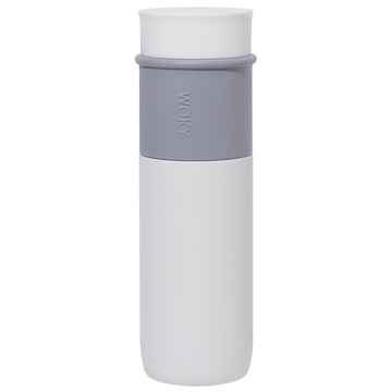 WOKY 沃廚 台灣公司貨 極簡輕量陶瓷保溫瓶  白色  580ml  1個