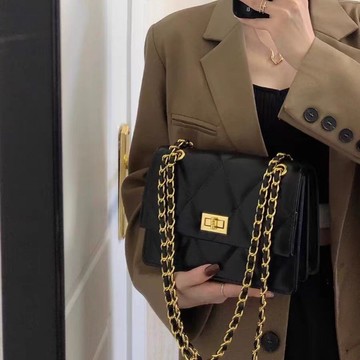 免運🏆高級感菱格鏈條包包女2025新款時尚百搭小方包簡約通懃單肩斜挎包側背包 斜背包 託特包 乞丐包 水桶包 韓國包包