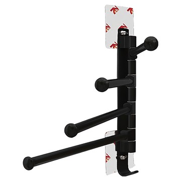 奇麗屋 鋁出奇兵 多功能壁掛架 鋁合金輕量化設計 免釘免鑽 收納無痕 安全承重 可重複使用  1個  黑色