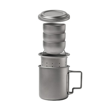 TEMPEST 純鈦泡茶杯 420ml 純鈦泡茶器 含純鈦茶濾 純鈦茶具 鈦茶杯 泡茶器 精細濾網茶杯
