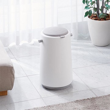 日製密封除臭廚房/尿布垃圾桶(含2合1消臭劑) 白灰