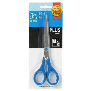 PLUS 普樂士 高碳鋼 耐磨 7吋 剪刀 藍 /支 SC-175C（34-139）【APP滿額下單10%點數(單一帳號最高1000點)】4/30止