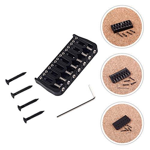 ARTIBETTER Guitar Bridge Set Bass Bridge String Lock String Guitar Saddle Bridge Top Load Guitar Tailpiece for Guitar Musical Instrument Bass