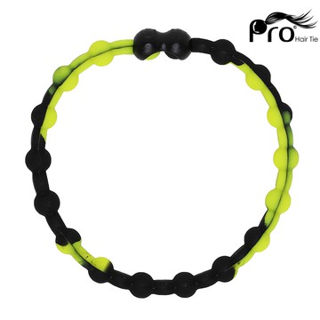［不咬髮髮圈］美國 Pro Hair Tie 扣環髮圈-黑黃色(Black/Yellow) 綁髮神器 不咬髮 碰水不發臭