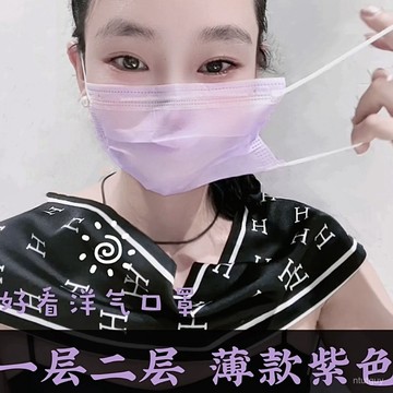 夏季薄款透氣二層白色一次性口罩批髮上班防塵美容院餐飲專用口罩 ZQPU