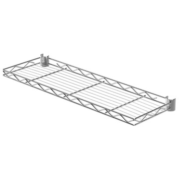 KI WISH 居家生活 側邊置物架 搭配深度60cm鐵架&1英寸鐵管  銀色  1組