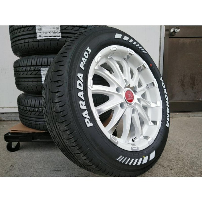 ハイエース200系 タイヤホイール ヨコハマ パラダ ホワイトレター 215/60R17 車検対応 バン規格適合 17インチ BD12 |  LINEショッピング