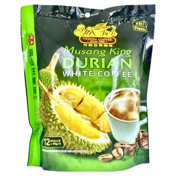 益和牌 沙巴丹南白咖啡 四合一 榴槤風味 (貓山王榴槤風味) 480g  40g  12包  1袋