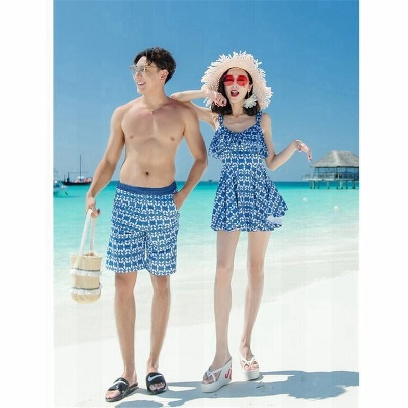 水着 レディース ペアルック Kl 水着 カップル お揃い 水着ペア 体型カバー タンキニ メンズ パンツ ハーフパンツ 海水浴 温泉 通販 Lineポイント最大get Lineショッピング
