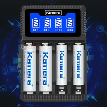 佳美能3號4號-液晶四槽充電器 kamera 鎳氫充電器 c4