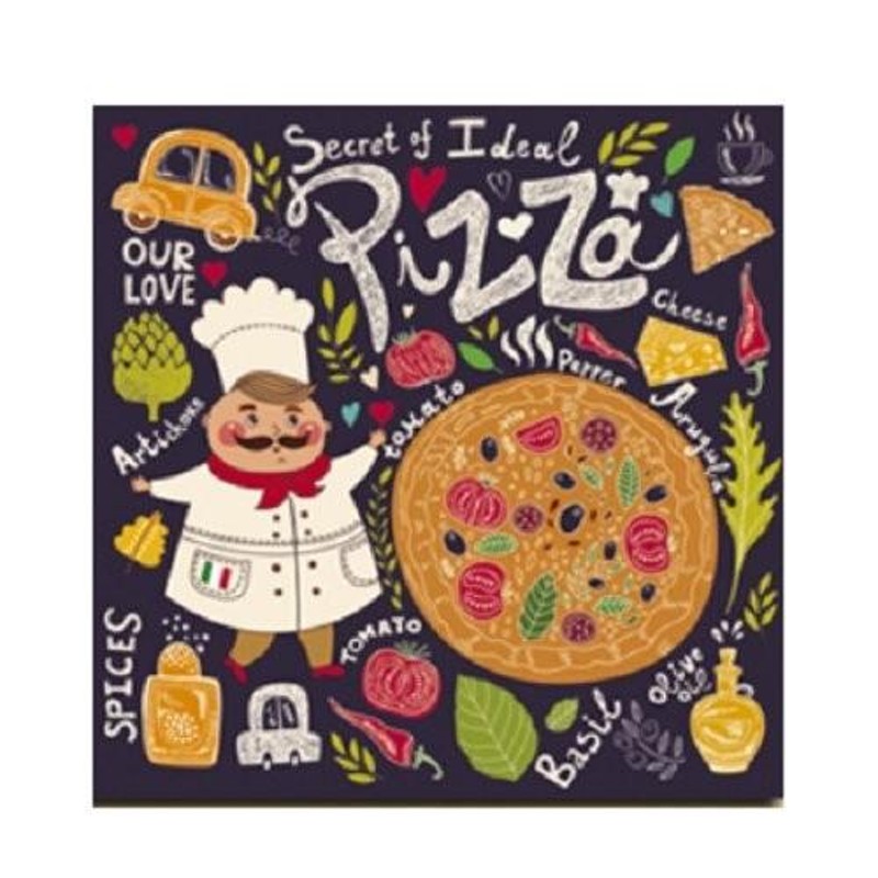 インテリアボード 看板 ピザ PIZZA イラスト (A) | LINEショッピング