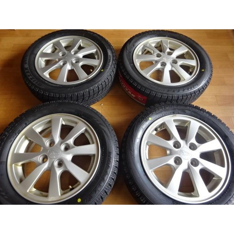 155/65R14 4本セット ダイハツ純正アルミホイール ブリヂストン