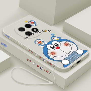 適用oppoA5pro手機殼新款oppo A5液態硅膠5G軟殼A5活力版鏡頭全包防摔保護套a5pro男女生潮牌卡通時尚機器貓