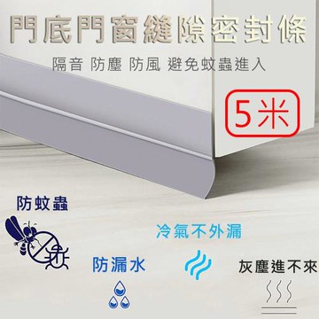 媽媽咪呀-防風隔音防塵防冷氣外漏門邊膠條_半透明款(5米/捲)