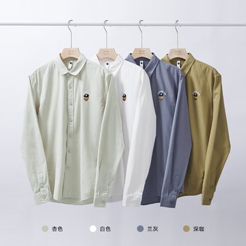 漢斯卡日系襯衫男設計感小眾2022年春季新款潮流時尚寬松休閑長袖