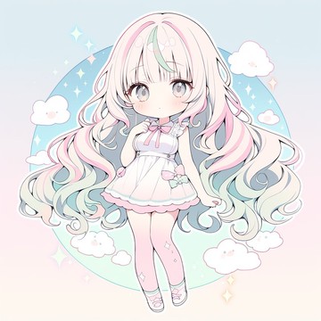 Cute pastel series 日和貼紙 夢雲之階