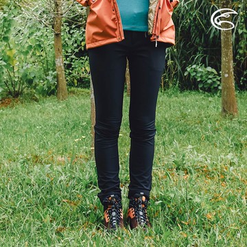 ADISI 女高抗風超撥水小直筒保暖長褲AP2321013 (S-2XL)｜磨毛 防潑水 彈性 快乾 登山 都會 休閒