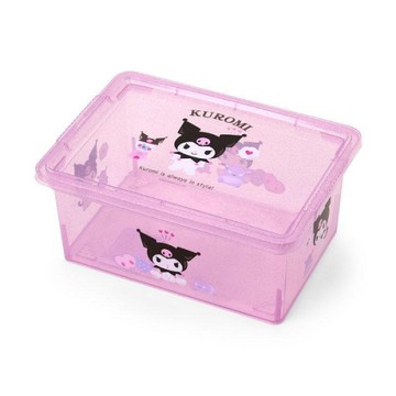 【震撼精品百貨】酷洛米_Kuromi~Sanrio 日本SANRIO三麗鷗 酷洛米透明拿蓋收納箱S-2025新生活*72234