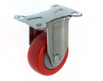 【YH】3英吋 烏龜車/物料台車輪子 314紅輪(PP) 固定/定向輪