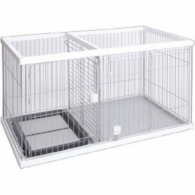 ペティオ トイレのしつけが出来る ドッグルームサークル ホワイト ワイド ( 1台 )/ ペティオ(Petio)