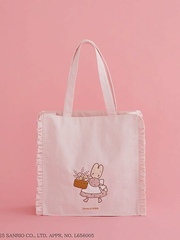 三麗鷗聯名款-兔媽媽荷葉邊拼接托特肩背包(08000658800) - Maison de FLEUR