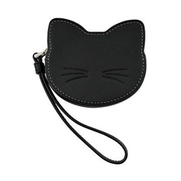 COACH黑貓造型圓餅零錢包