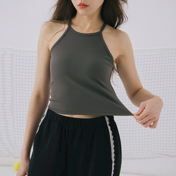 QUEENSHOP_ S 女裝 素面直條紋削肩合身背心 五色售 現+預 【01098789】