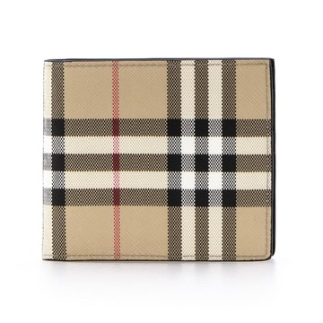 BURBERRY Vintage 經典格紋帆布對開短夾（卡其）_廠商直送