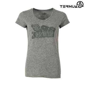 TERNUA 女 Dryshell V領短袖上衣1207168 / 城市綠洲(彈性 防異味 輕量 快乾)
