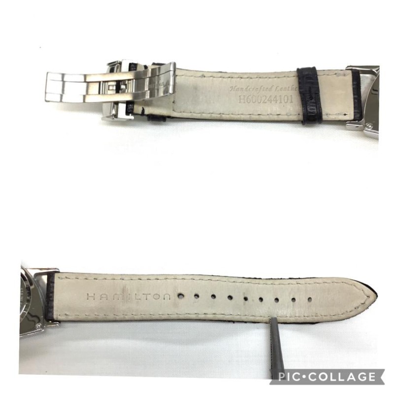 中古 時計 ハミルトン Hamilton ベンチュラ 32ｍｍ クォーツ H244110 ブラック シルバー メンズ腕時計 142672 |  LINEブランドカタログ