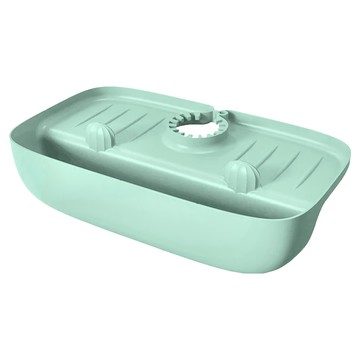 水龍頭防濺瀝水架 TPE材質 約27x15.5x5.5cm  淺綠色  1個