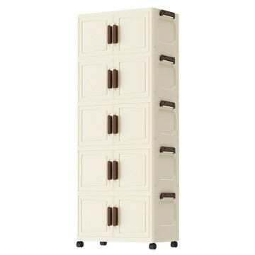 KOLKO 白森收納櫃 A0283-10 5層 109 x 40 x 26cm 奶油白 免組裝收納櫃  1個