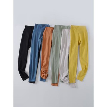 大牌同款legging高腰提臀裸感瑜伽褲女無痕速干緊身褲跑步健身褲