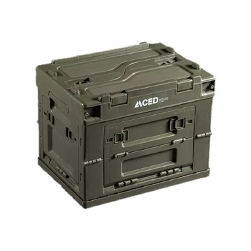 mced 軍風三開摺疊整理箱-20l叢林綠3i1211/裝備箱/汽車收納/收納箱/露營收納箱/衣