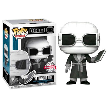 FUNKO POP 608 電影系列 環球怪物 隱形人 黑白版 特別版