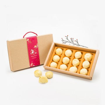 樂活e棧 -月娘美禮盒12入x1盒(全素 月餅 綠豆椪 傳統 中秋)