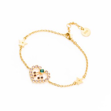 DIOR 迪奧迪奧 多色排鑽心型手鏈