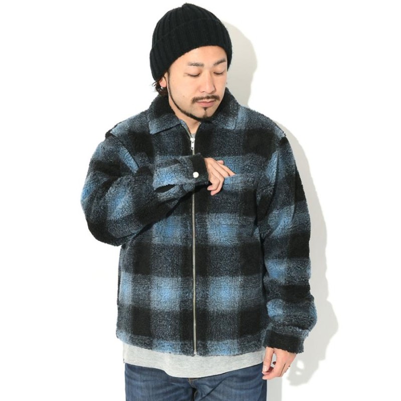 ステューシー ジャケット STUSSY メンズ Shadow Plaid Sherpa Zip