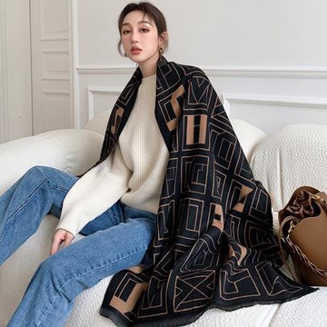 圍巾女春秋冬季大披肩斗篷披風毛毯外搭兩用保暖午睡辦公室空調房