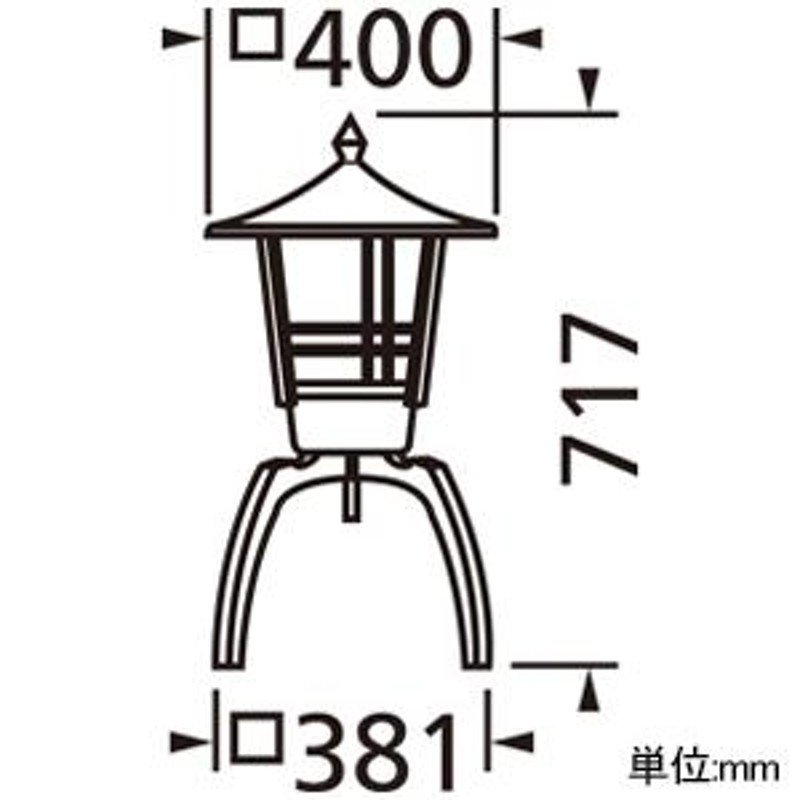 オーデリック LED和風ガーデンライト 防雨型 口金E26 昼白色 二重絶縁構造 プラグ付キャブタイヤケーブル5m OG043061ND1 - 2