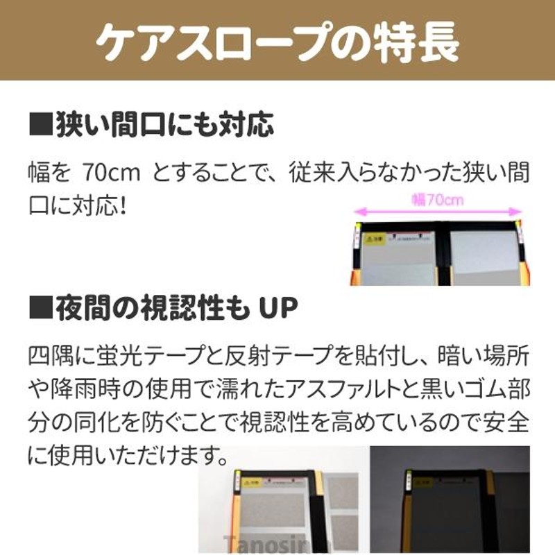 車椅子段差解消スロープ 折りたたみ式　ケアスロープ 段差解消スロープ 段差スロープ 車椅子 スロープ 折りたたみ