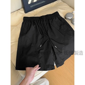 🔥【台灣出貨】韓國男裝 夏季涼感短褲 男生五分褲 冰絲短褲 膝上短褲 寬鬆休閒短褲 百搭男生短褲