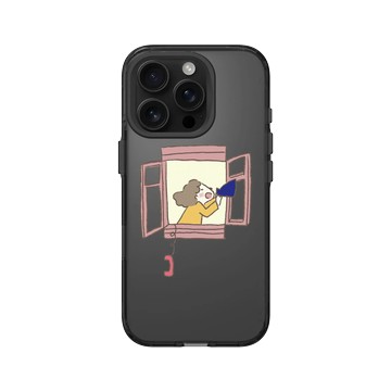 iPhone 16 Pro Clear (相機按鈕) 酷墨灰 - 咻咻熊 XiuXiubear - 喂大笨蛋